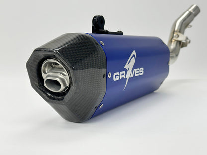 Graves Motorsports  Full Stainless Exhaust  Crf300l Rally   2021-2024  Exh-21c3l-Fsab