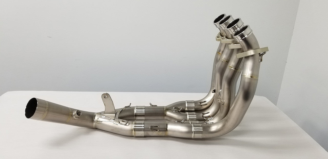 Sistema de escape Graves Motorsports completo de titanio con silenciador de titanio de 265 mm R1 / R1M / R1S 2015-2024 EXY-17R1-FTT26