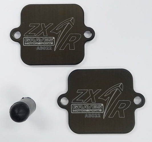Graves motorsports ninja zx6-r / zx-10r/z900smog block off plates
