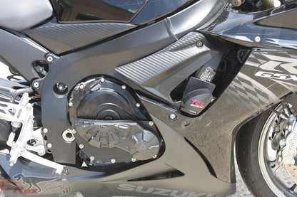 T-rex racing 2011 - 2018 suzuki gsx-r600 / gsx-r750 marco sin corte deslizadores de eje delantero y trasero cubiertas de caja carretes