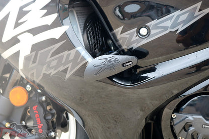 T-rex racing 2008 - 2020 gsx1300r hayabusa carretes deslizantes del eje delantero sin marco cortado
