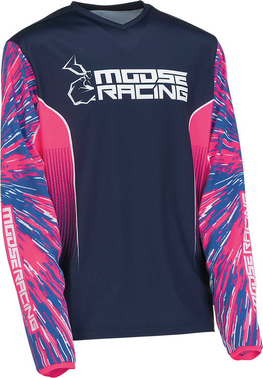 MOOSE RACING Youth Agroid Jersey - Pink/Blue - XS 2912-2256