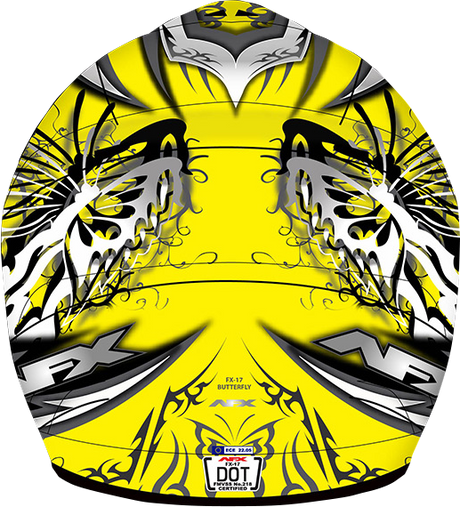 AFX FX-17 Helmet - Butterfly - Matte Yellow - Medium 0110-7133