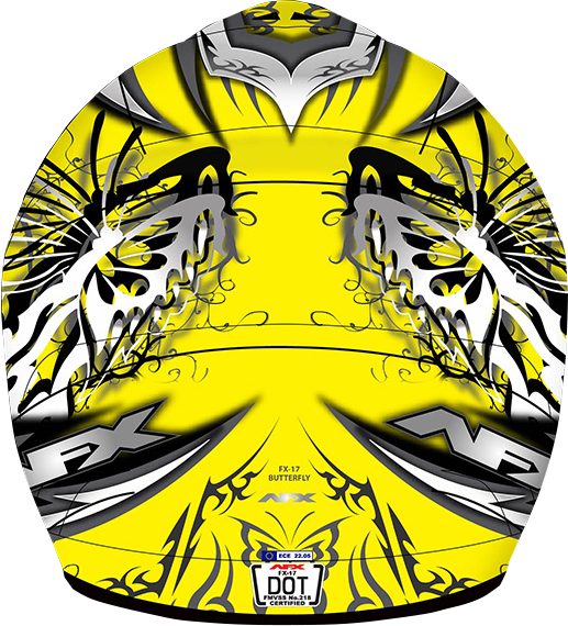 Casco AFX FX-17 - Mariposa - Amarillo mate - XS 0110-7131 