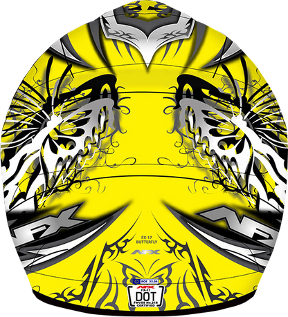AFX FX-17 Helmet - Butterfly - Matte Yellow - XL 0110-7135