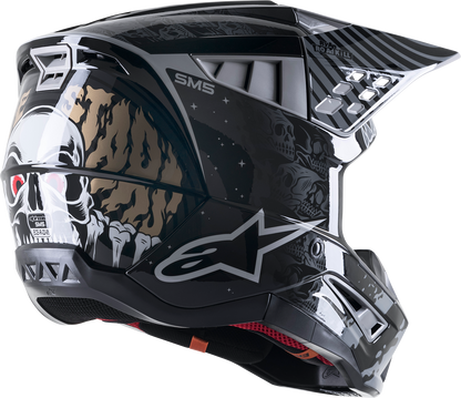 ALPINESTARS SM5 Helmet - Solar Flare - Gloss Black/Gray/Gold - XL 8305822-1959-XL