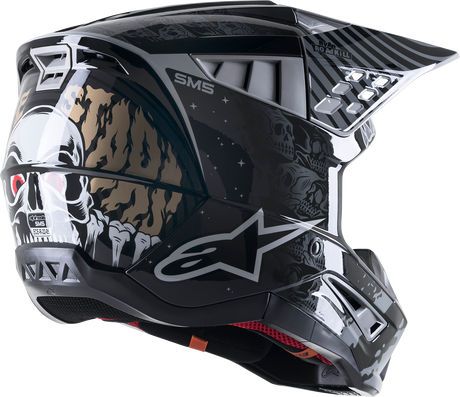 ALPINESTARS SM5 Helmet - Solar Flare - Gloss Black/Gray/Gold - XL 8305822-1959-XL