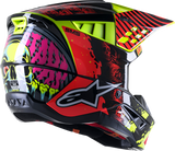 ALPINESTARS SM5 Helmet - Solar Flare - Gloss Black/Red/Yellow - XS 8305822-1355-XS
