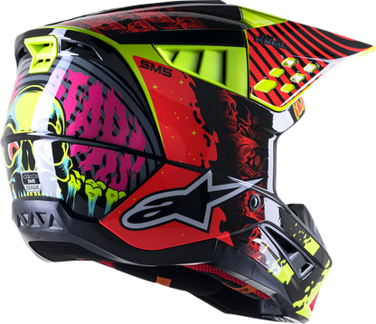 ALPINESTARS SM5 Helmet - Solar Flare - Gloss Black/Red/Yellow - XS 8305822-1355-XS