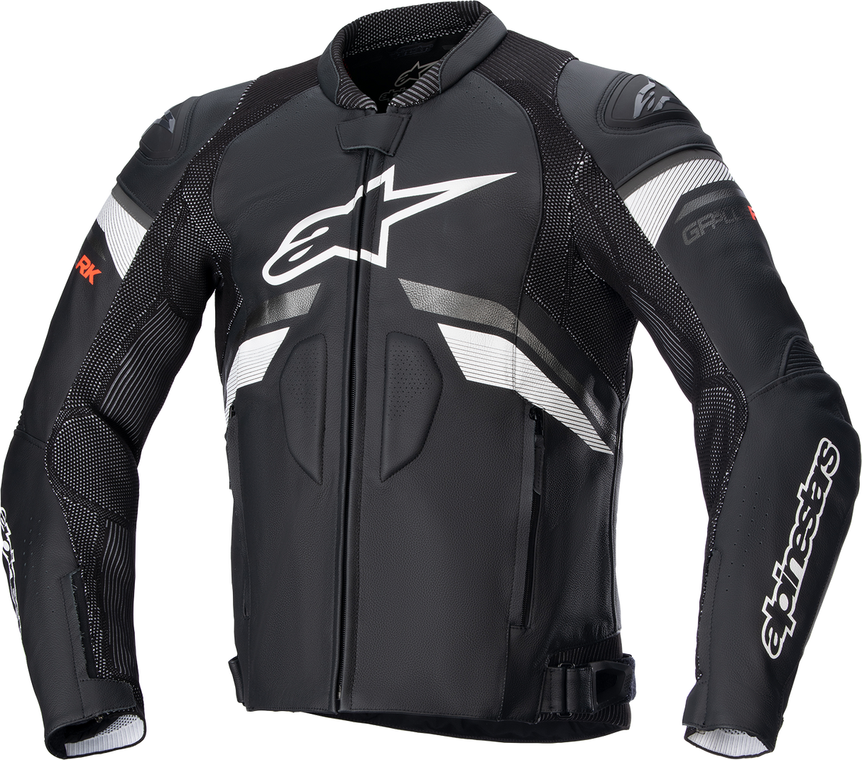 Chaqueta de cuero ALPINESTARS GP Plus R v3 Rideknit - Negro/Blanco - US 48 / EU 58 31003211258 