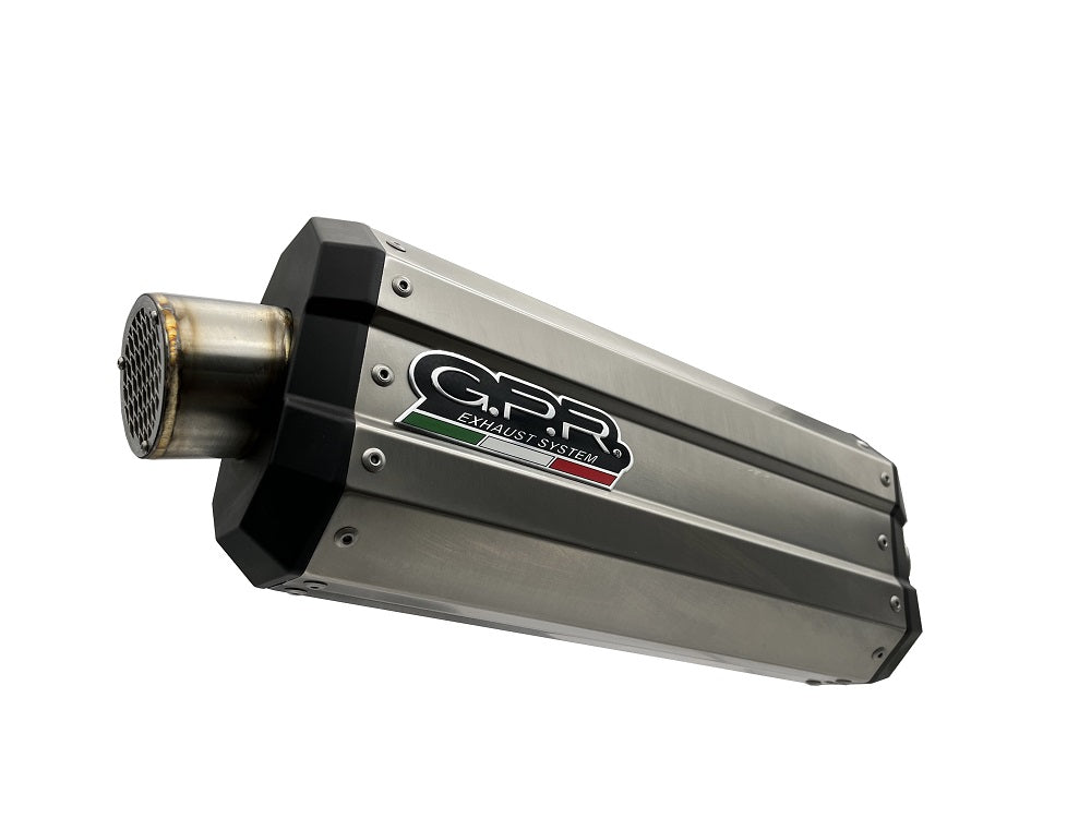 GPR Exhaust for Aprilia Tuareg 660 2021-2023, DUNE Titanium, Slip-on Exhaust Including Removable DB Killer and Link Pipe  E5.A.77.DNTIT