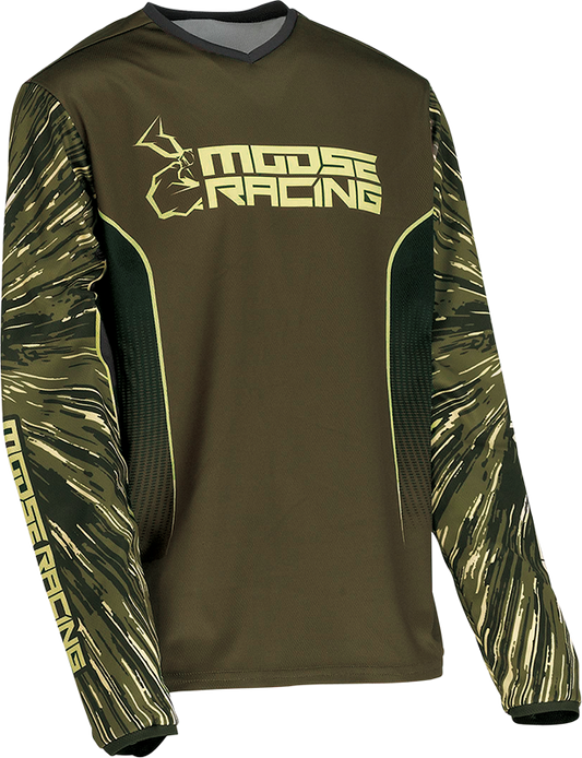 MOOSE RACING Youth Agroid Jersey - Olive/Tan - Small 2912-2277