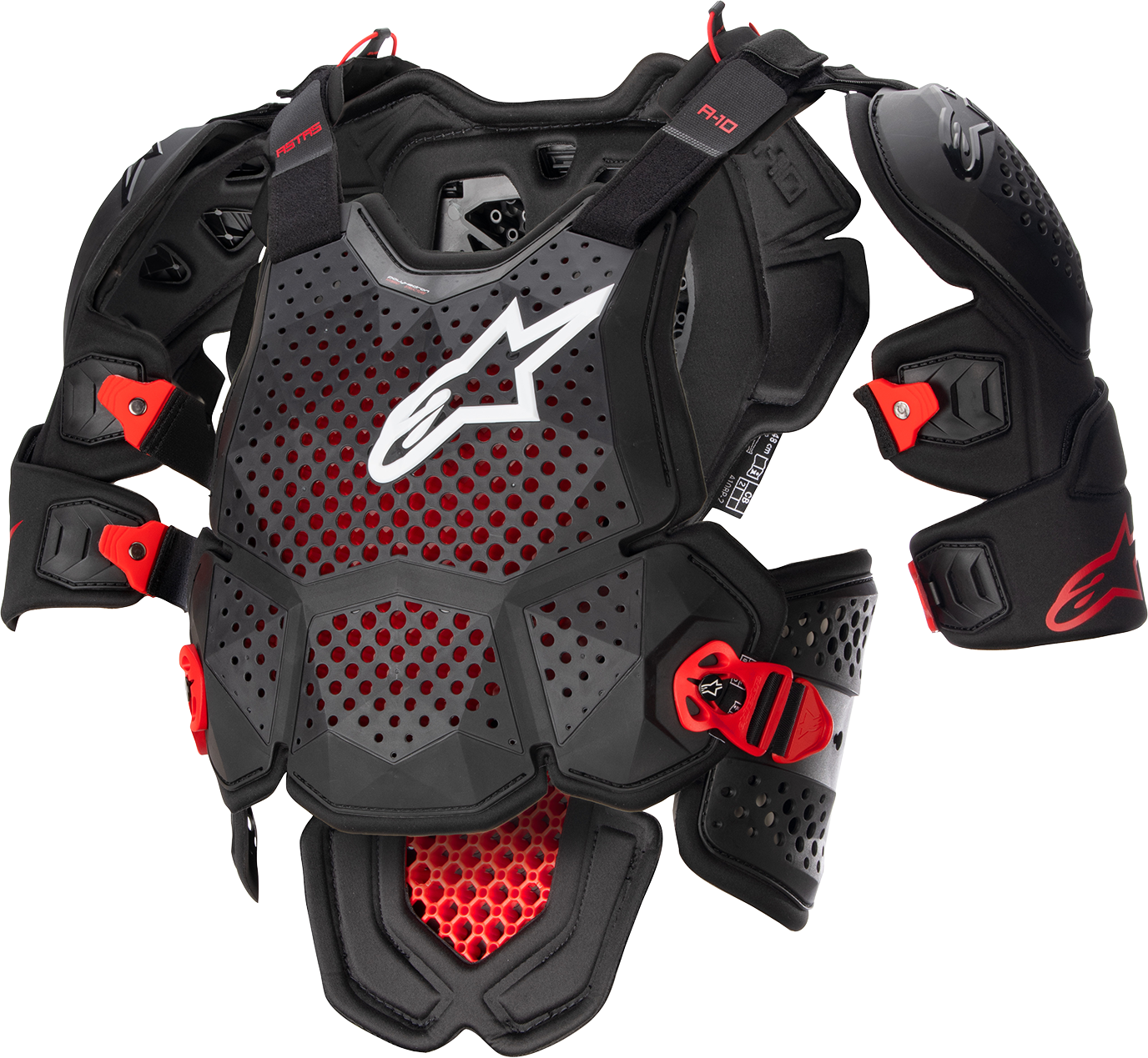 ALPINESTARS A-10 Roost Guard V2 - Negro/Rojo - XS/S 6700523-1431-XS 