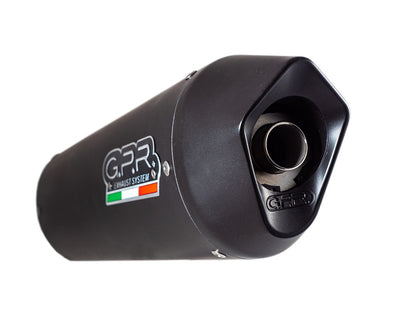 GPR Exhaust for Aprilia Etv Caponord 1000 Rally 2001-2007, Furore Nero, Dual slip-on Including Removable DB Killers and Link Pipes  A.12.FUNE
