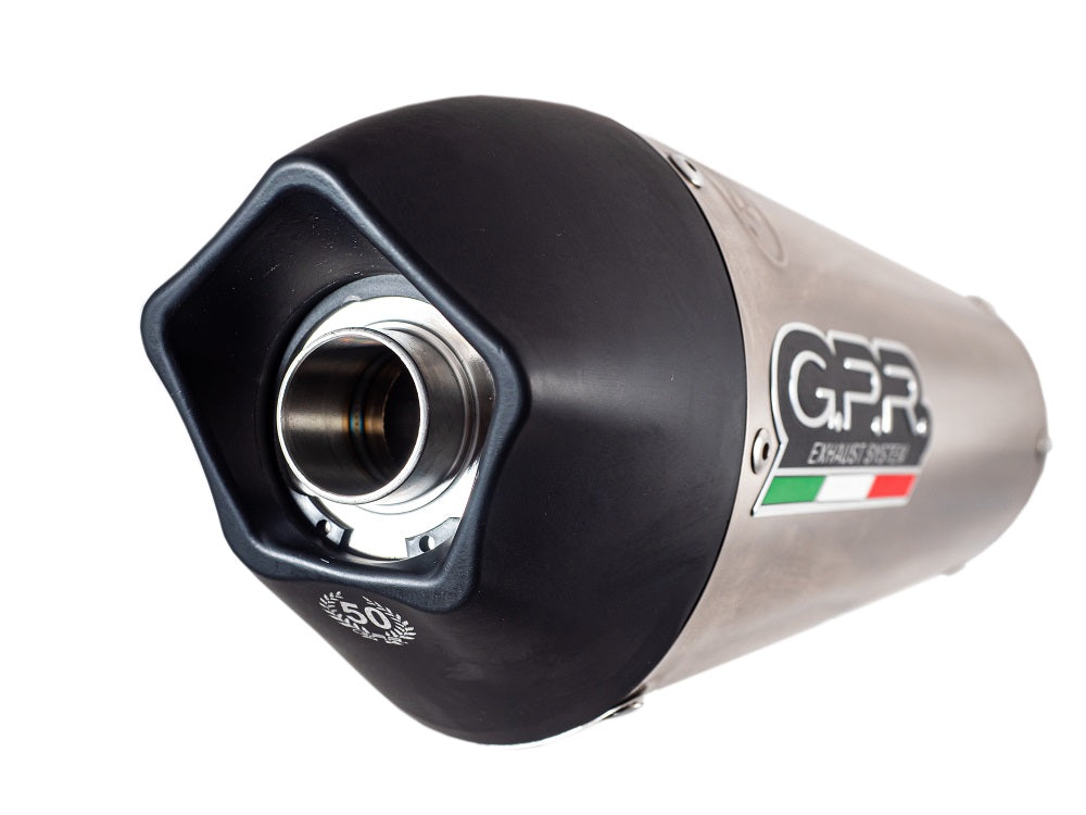 GPR Exhaust for Aprilia Dorsoduro 900 2017-2020, Gpe Ann. titanium, Dual slip-on Exhausts Including Link Pipes  A.67.RACE.GPAN.TO