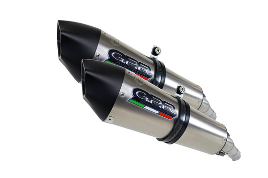 GPR Exhaust for Aprilia Shiver 750 Gt 2007-2016, Gpe Ann. titanium, Dual slip-on Including Removable DB Killers and Link Pipes  A.36.GPAN.TO