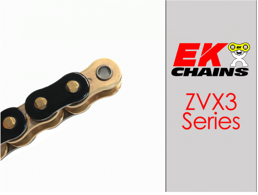 Ek chain 525 zvx3 series zx-ring chain 120 link black
