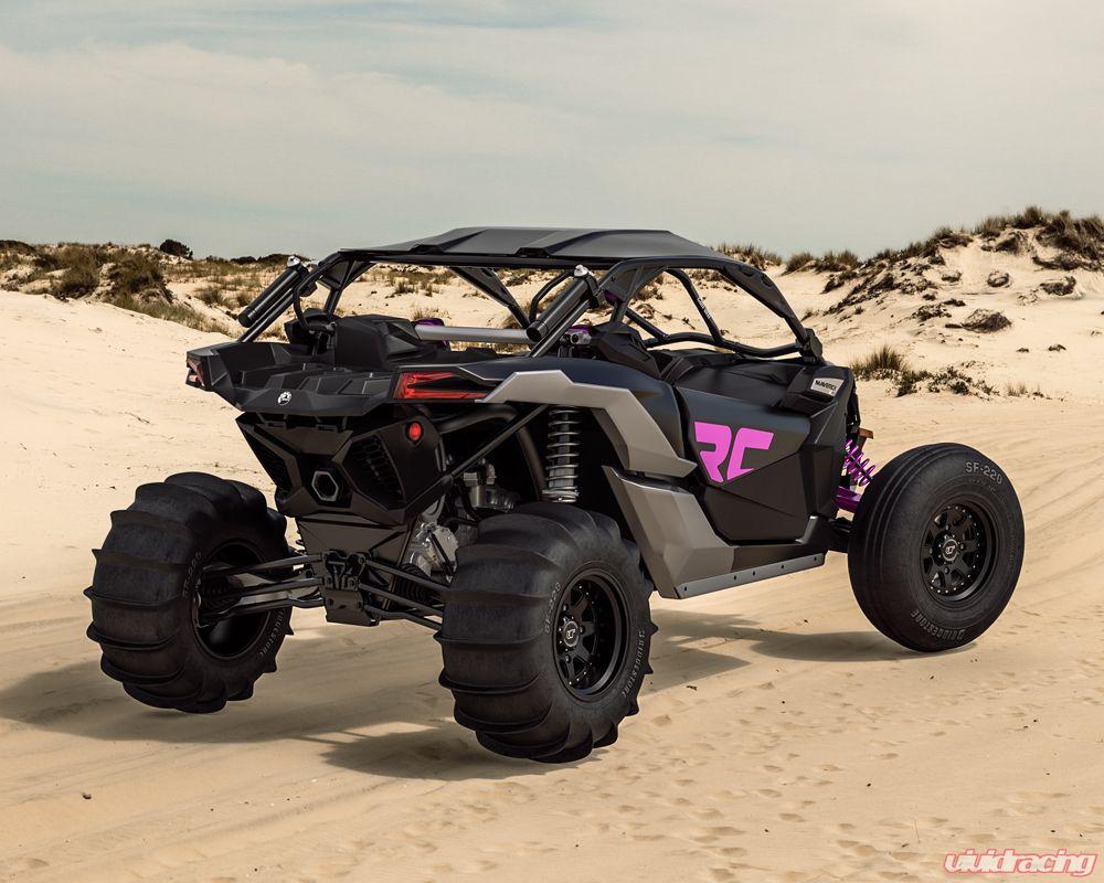 Paquete de ruedas VR Forged D15 para Dunes Can-Am Maverick X3 15x7 15x10 Negro mate
